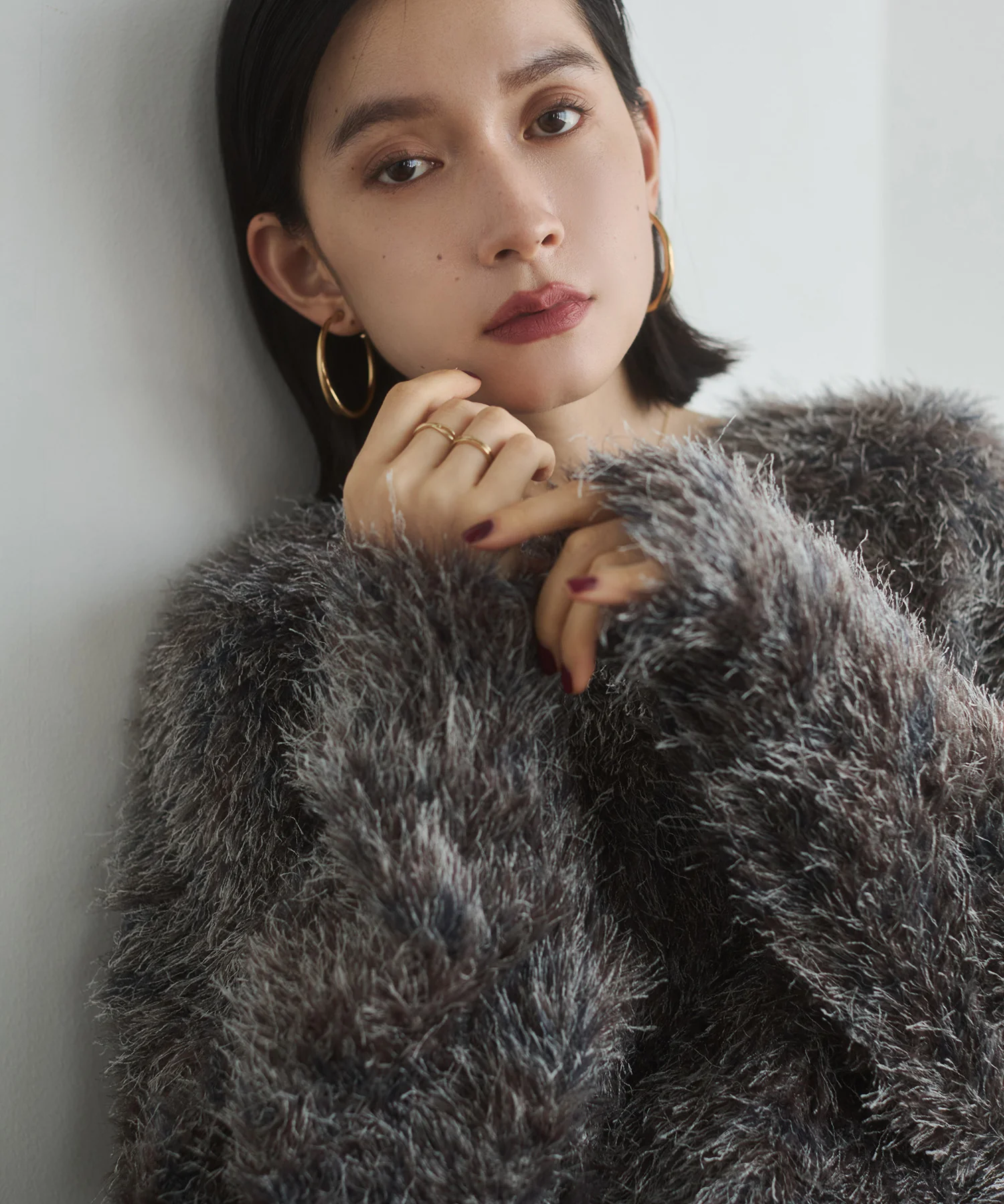 ミックス シャギーニット